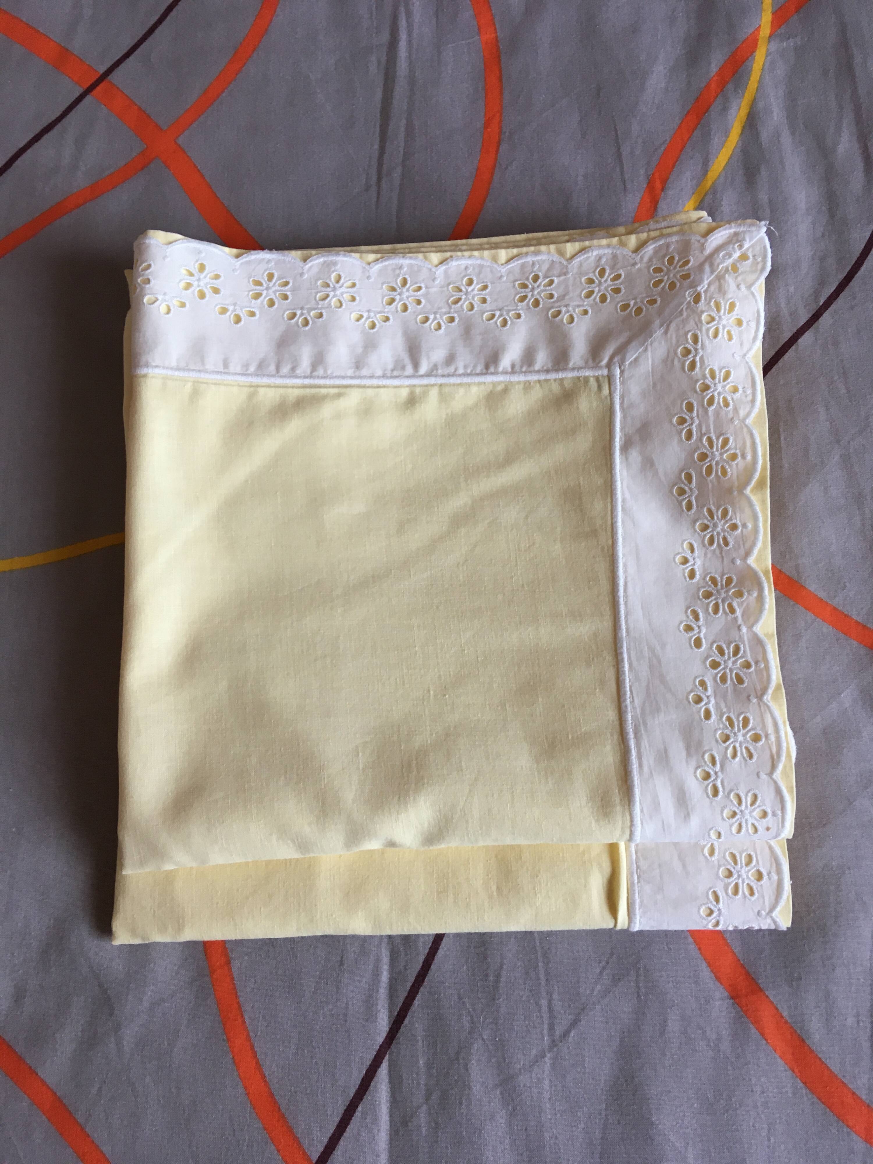 Pair of English style pillowcases