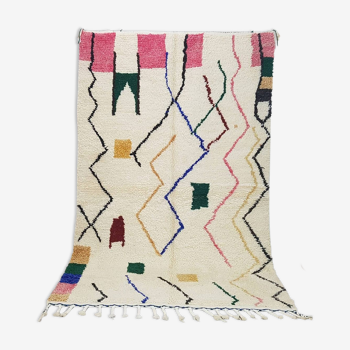 Tapis marocain berbère 240 x 154 cm tapis azilal en laine