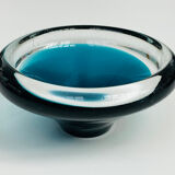 Scandinavian blue sommerso glass catchall – vintage design from the 1960s.