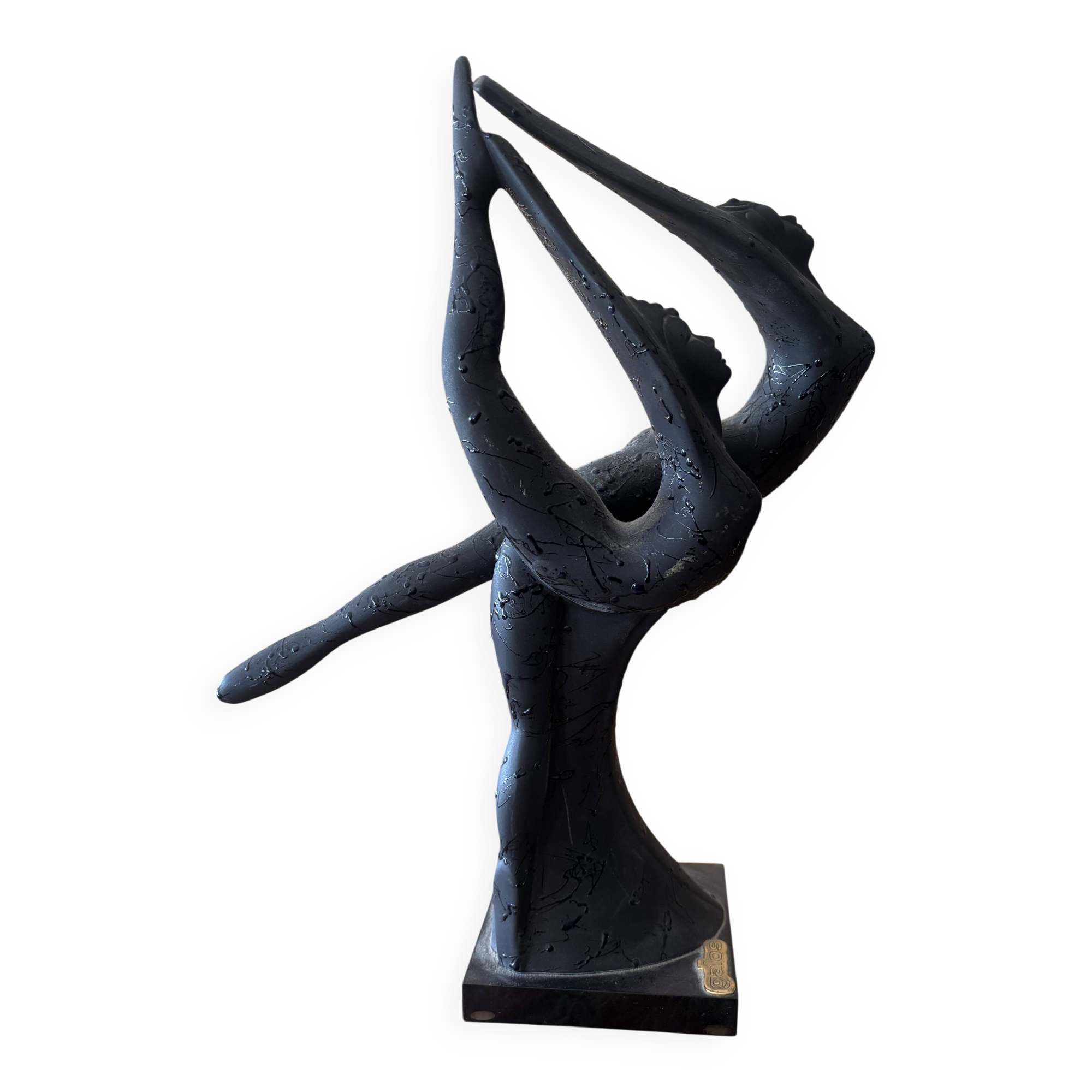 Sculpture / décoration de buffet, signé GALOS, nuances de noir