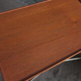 Danish teak and aluminium adjustable wine table, 1960s