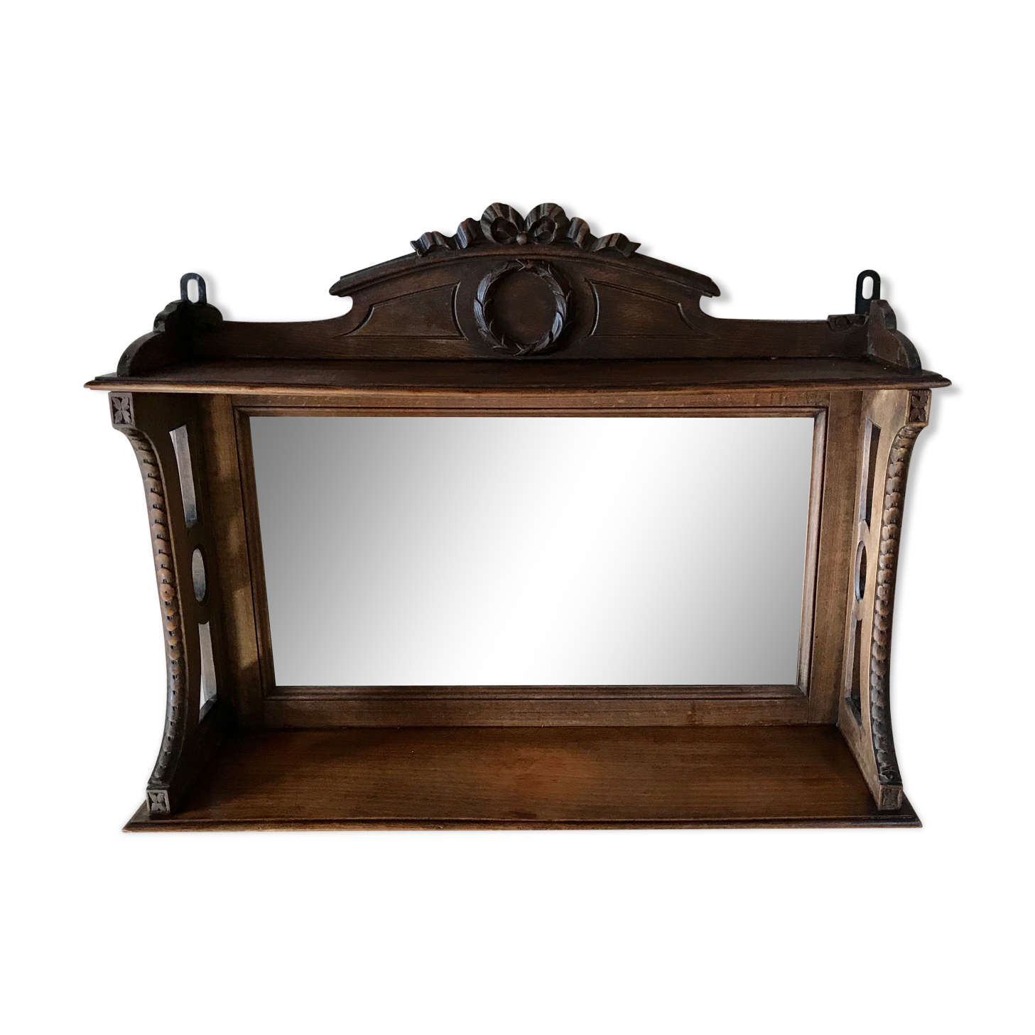 Old wall mirror shelf