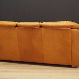 Ensemble de salon cognac, design danois, années 1970, fabricant : Skalma Møbelfab