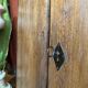 Antique Rustic Tuscan Window in Chestnut with Original Wrought Iron Hardware, 1800s