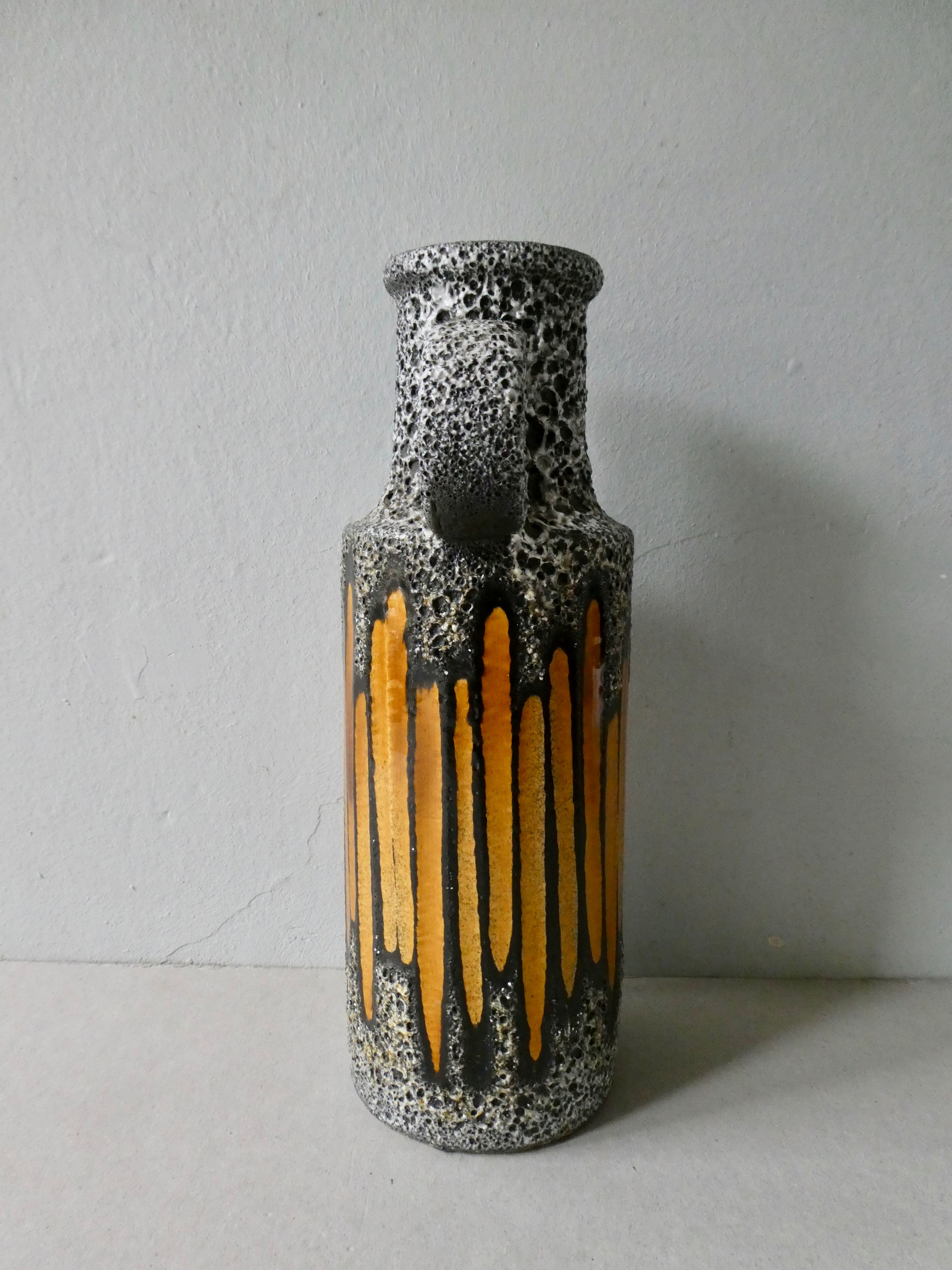 Ceramic vase, fat lava, germany, 70s