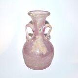 Murano Iridescent Pink Blown Glass Amphora Vase - Ancient Roman?