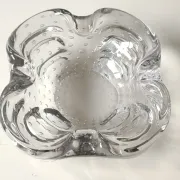 Transparent Murano Bullicante Ashtray/Small Bowl. Diameter 21 cm.