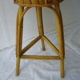 Pot door in rattan and vintage bamboo