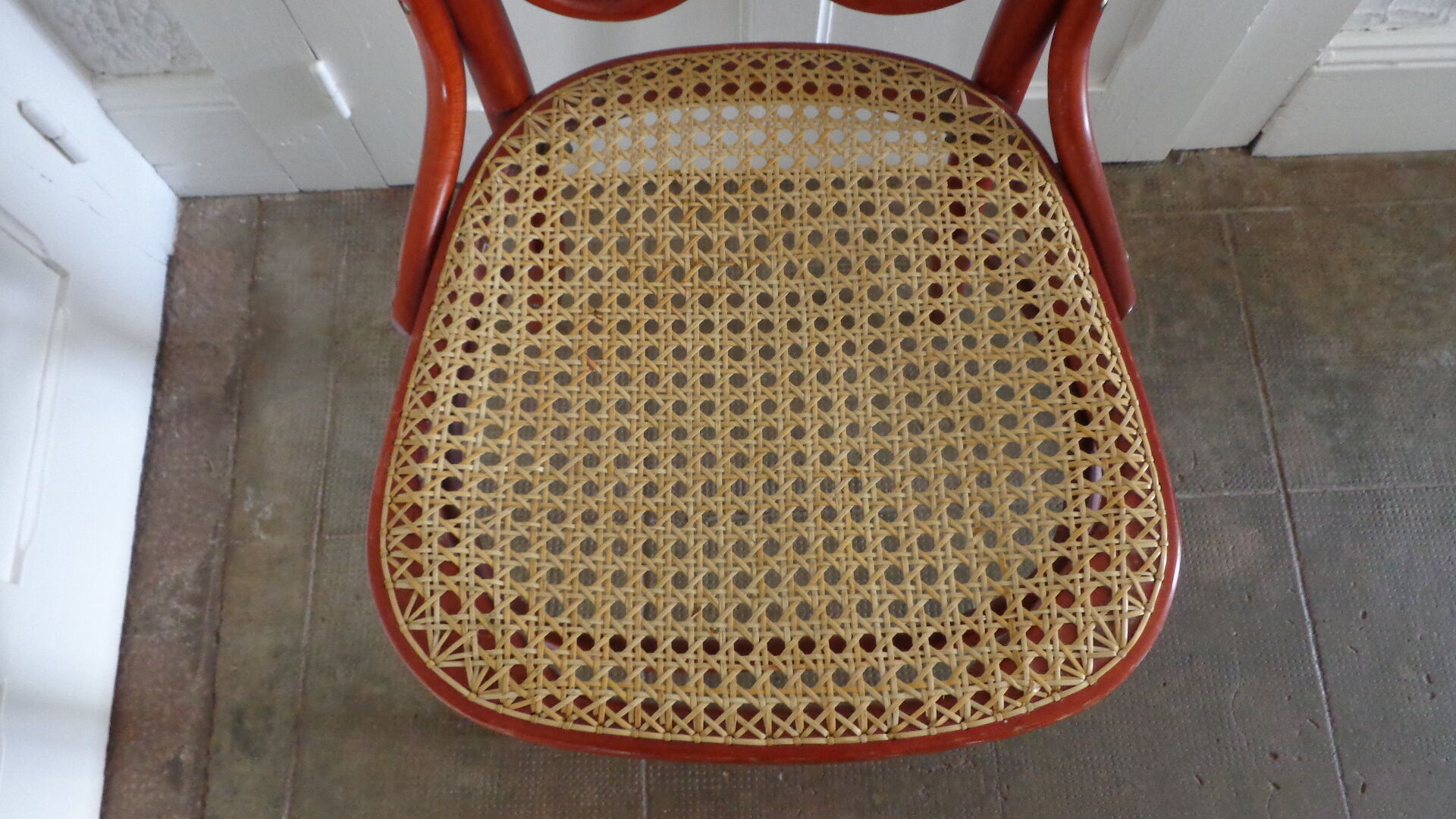 Coubated wooden chair