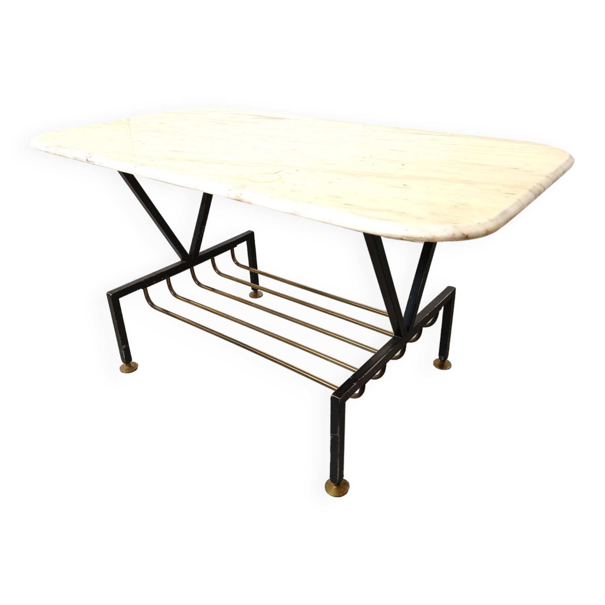 Vintage italian marble coffee table, 1950s