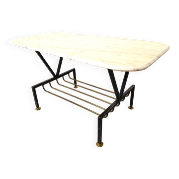 Vintage italian marble coffee table, 1950s