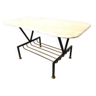 Vintage italian marble coffee table, 1950s