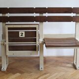 1970's Stadium bench, seat No. 1 and No. 2