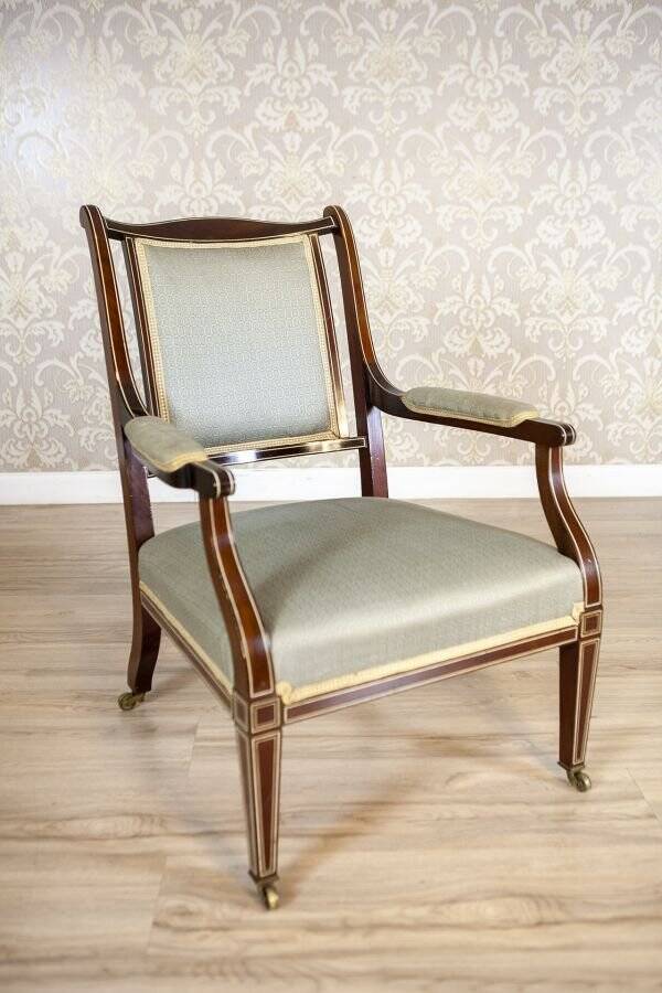 Set of 19th Century English Armchairs in Sheraton Style
