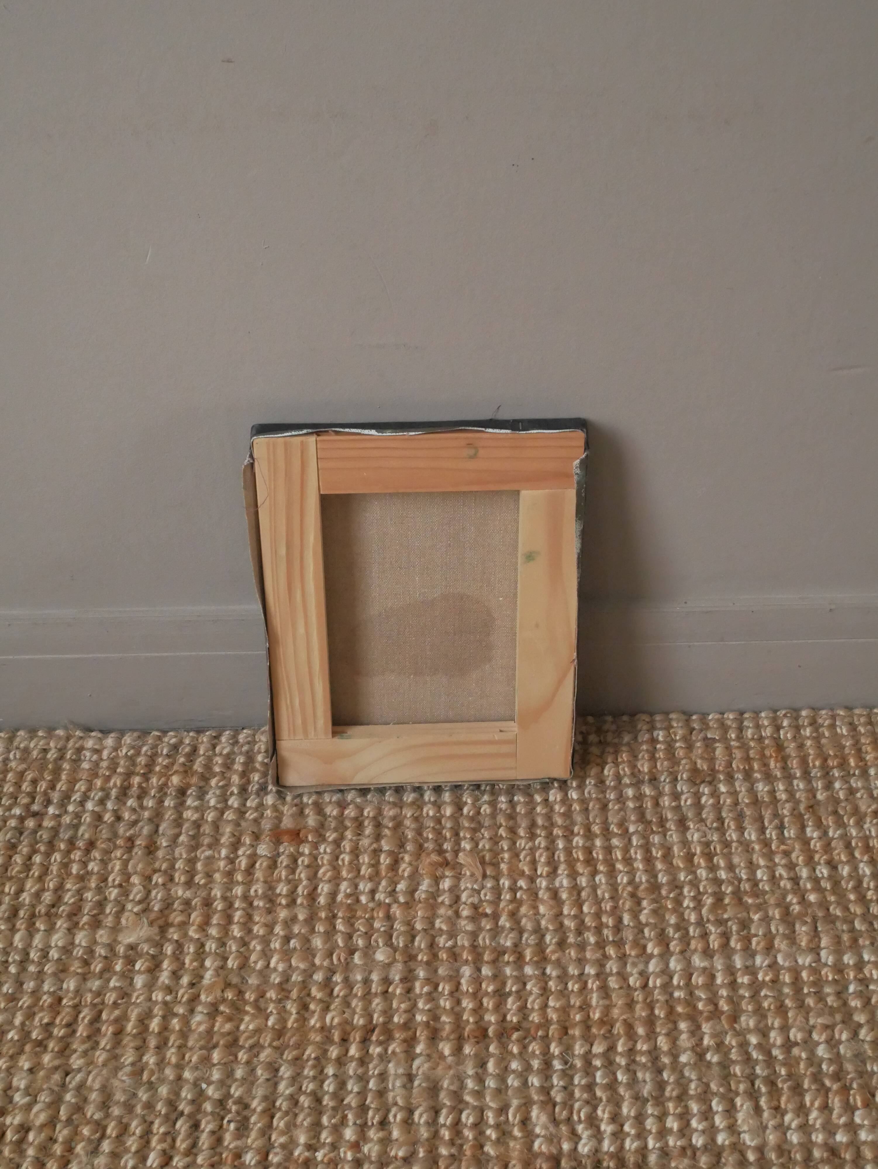 Table painting vintage portrait male subject man painted acrylic face