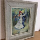 Painting La Danse à Bougival painting on wood reproduction