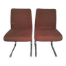 Paire de chaises "suspendues" epoque 1970