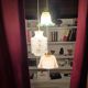 Vintage 3-light suspension, glass and opaline.