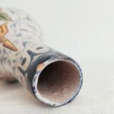 Italian ceramic vase decoration coat of arms and fruits