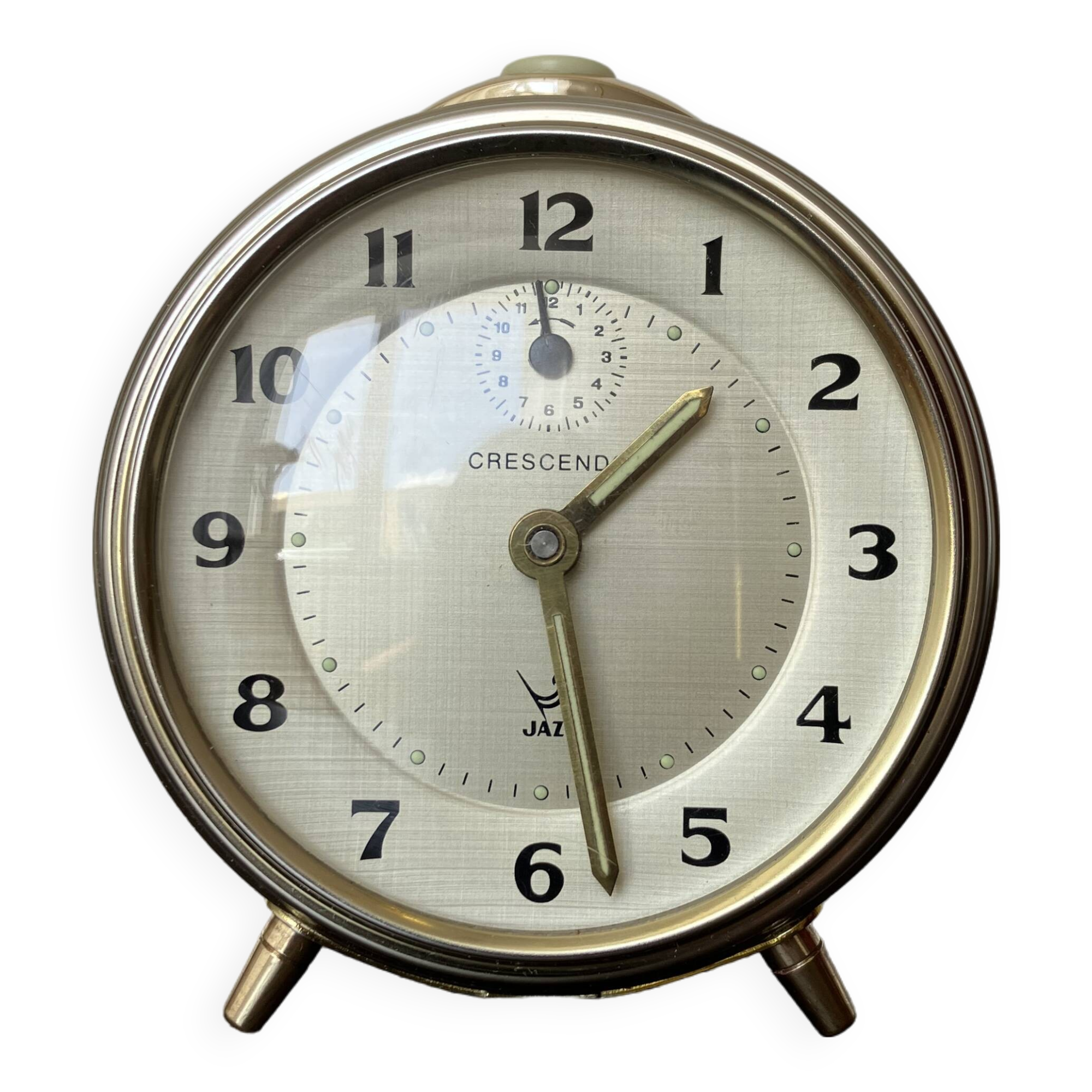 Cream and gold Jaz Crescendo alarm clock