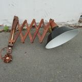 Wooden accordion sconce