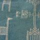 Kilim blue and white handmade carpet, 110x60cm