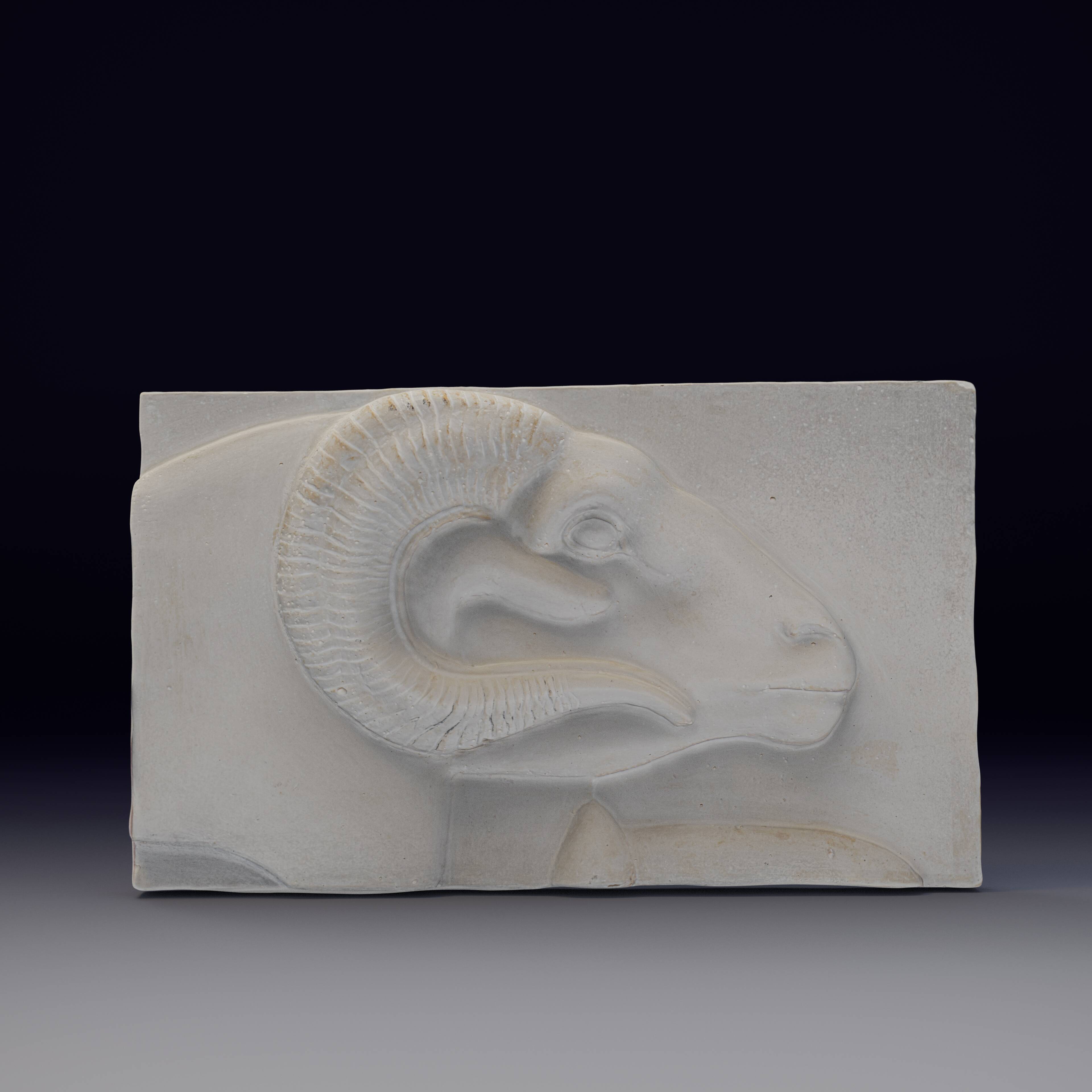 Plaster reproduction of an Egyptian ram deity