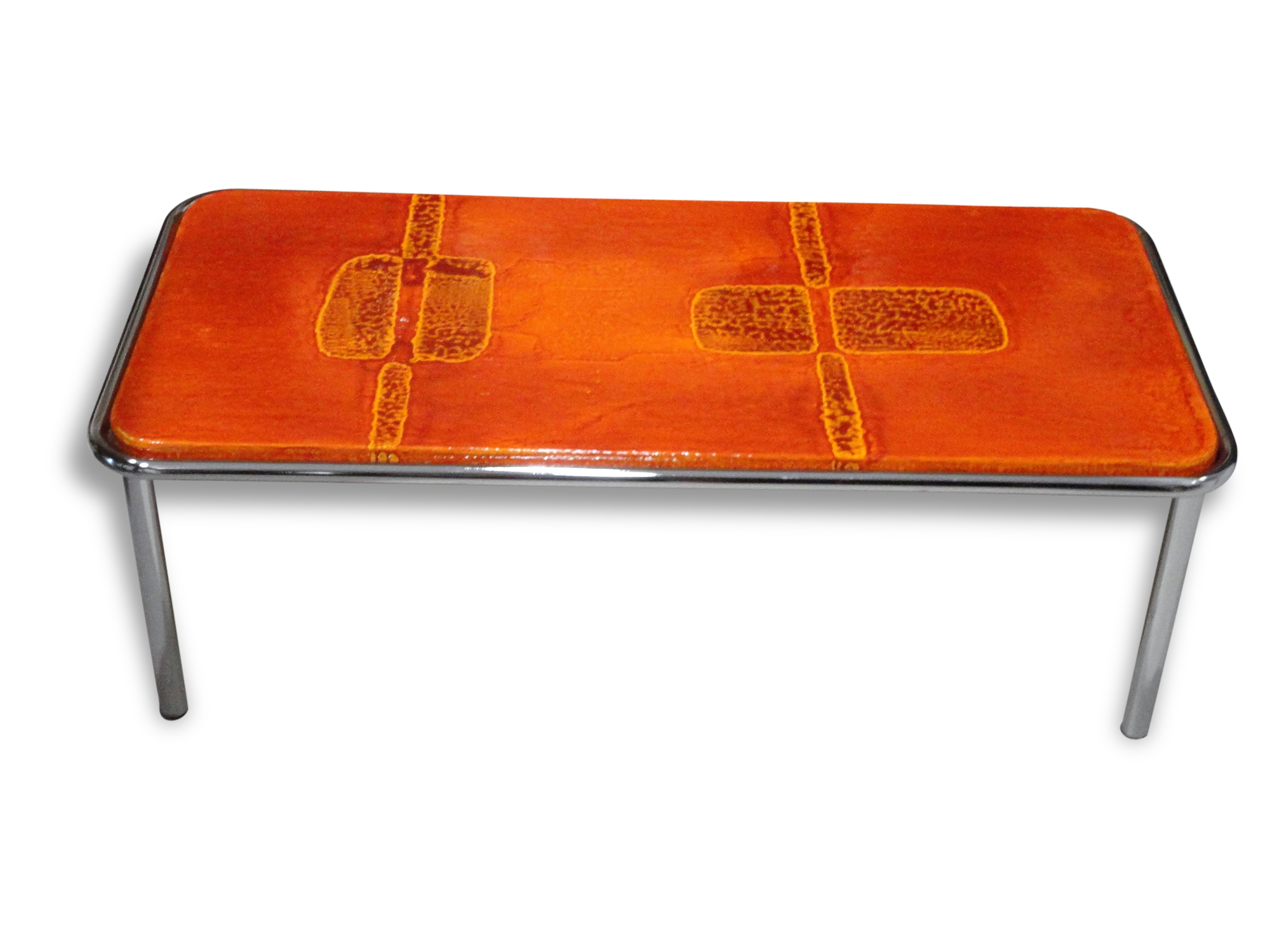 1970 tray coffee table in resin