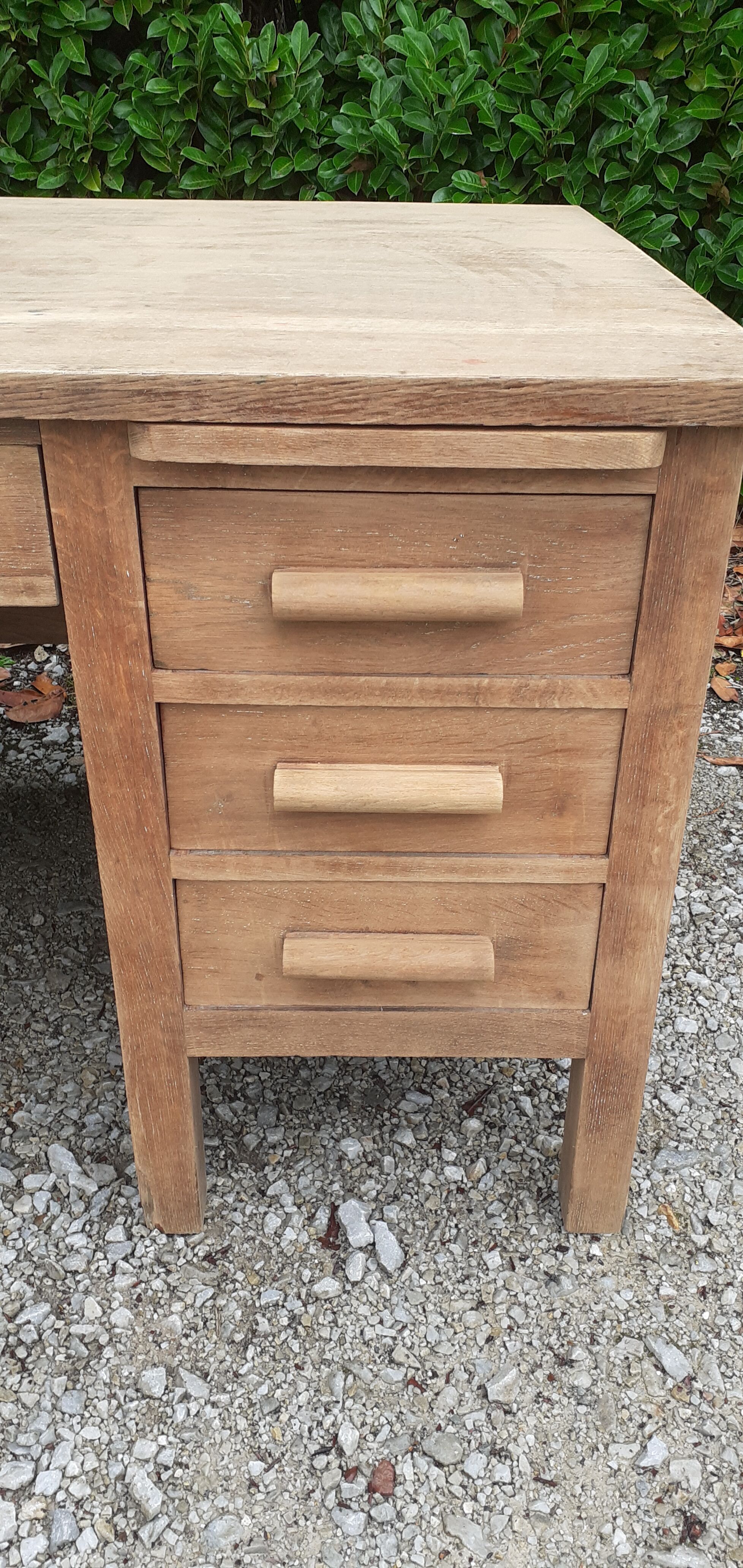 Administrative office 6 drawers 2 shelves old raw wood