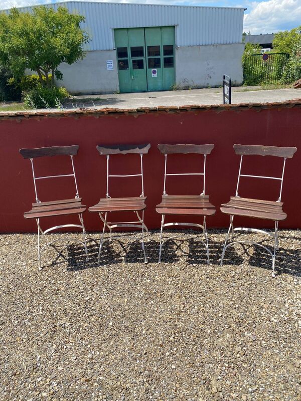 Lot de 4 chaises de jardin / bistrot