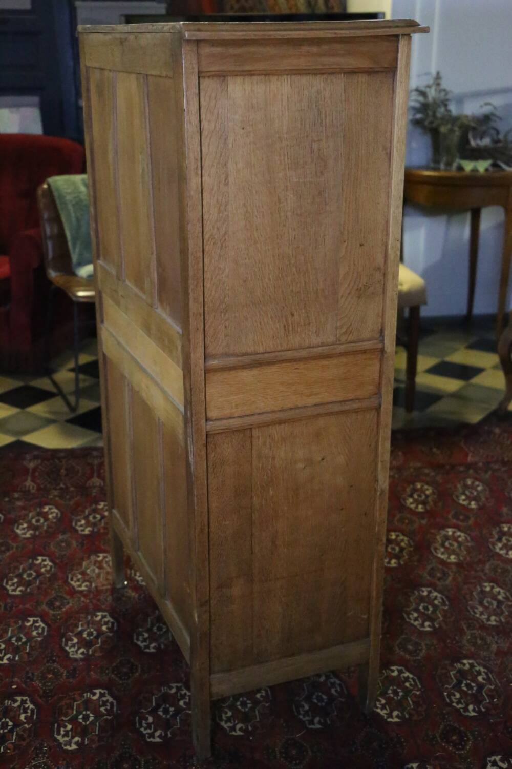 Antique oak grocery furniture