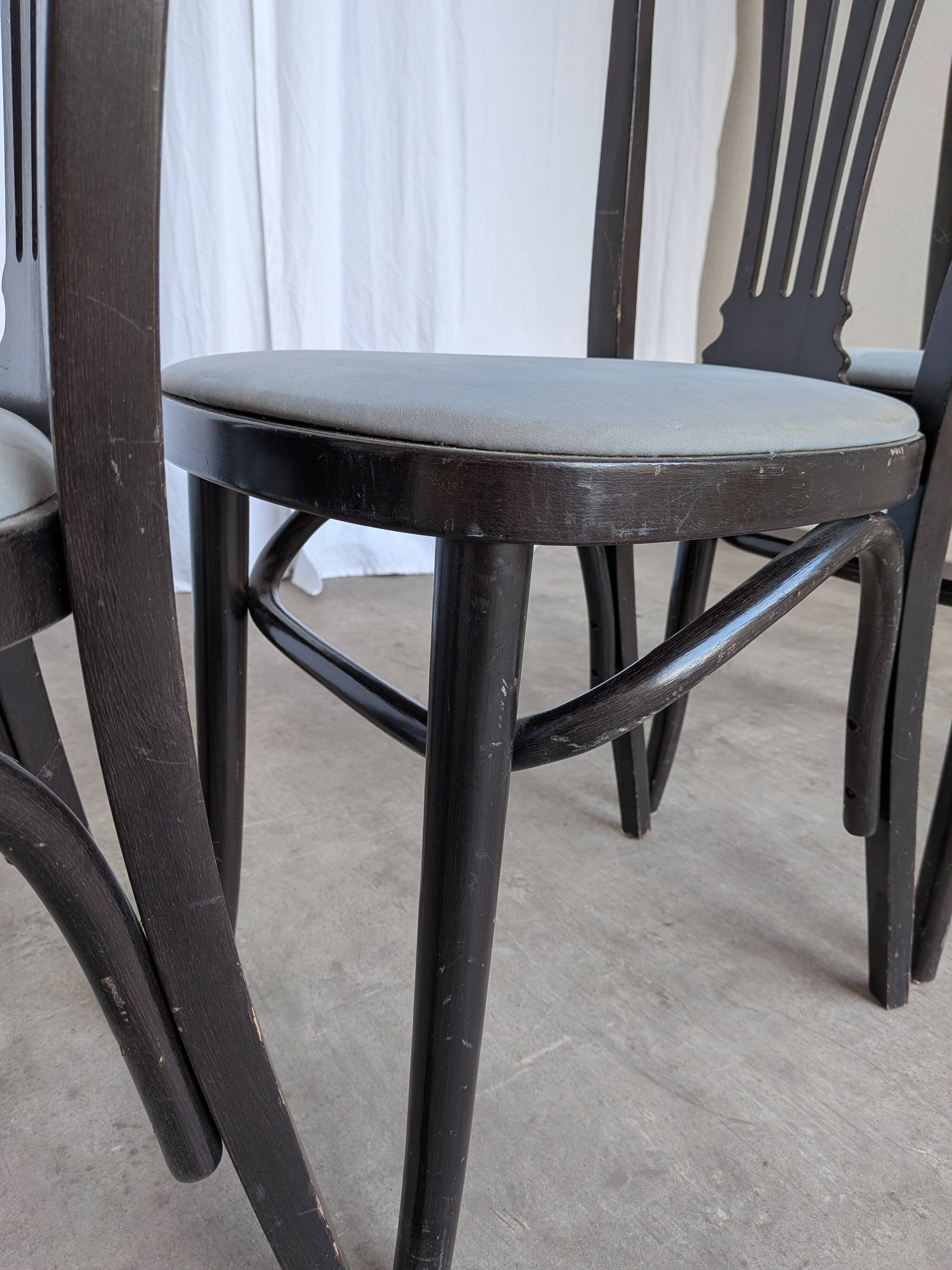 Chaises de salle à manger STOL Kamnik vintage : ensemble de 4 des années 1970, style moderne du milieu du siècle.