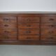 Antique Oak Apothecary / Filing Cabinet, France, 19th Century