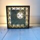 Pair of wooden frame wall lights, Odreco