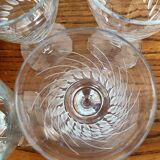 Set of 4 champagne flutes in engraved glass 10 cl
