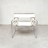 Fauteuil Wassily blanc par Marcel Breuer