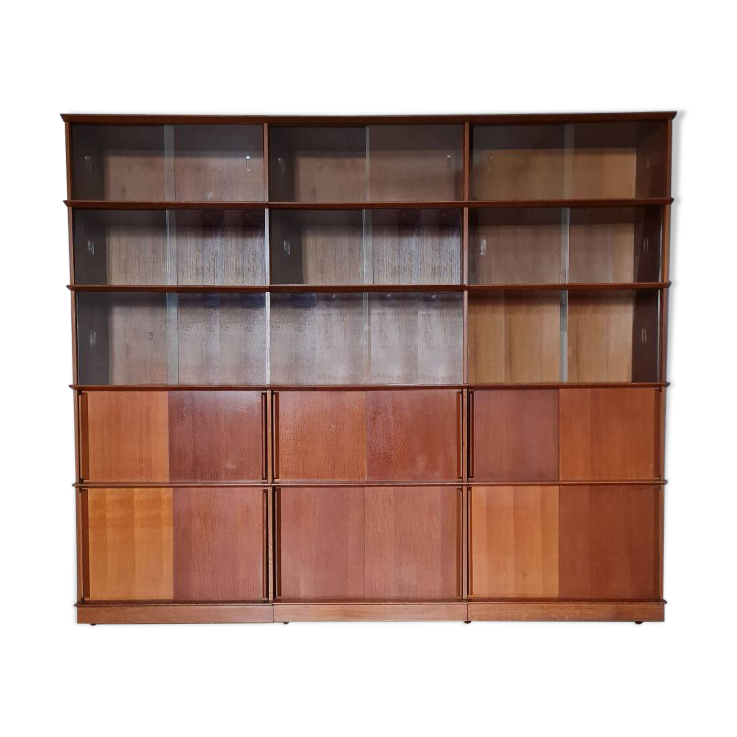 Oak bookcase by Didier Rozaffy for Les Meubles Oscar, 1960