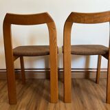 2 wooden chairs