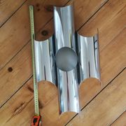 Large vintage design wall light in stainless steel chrome from the 70s