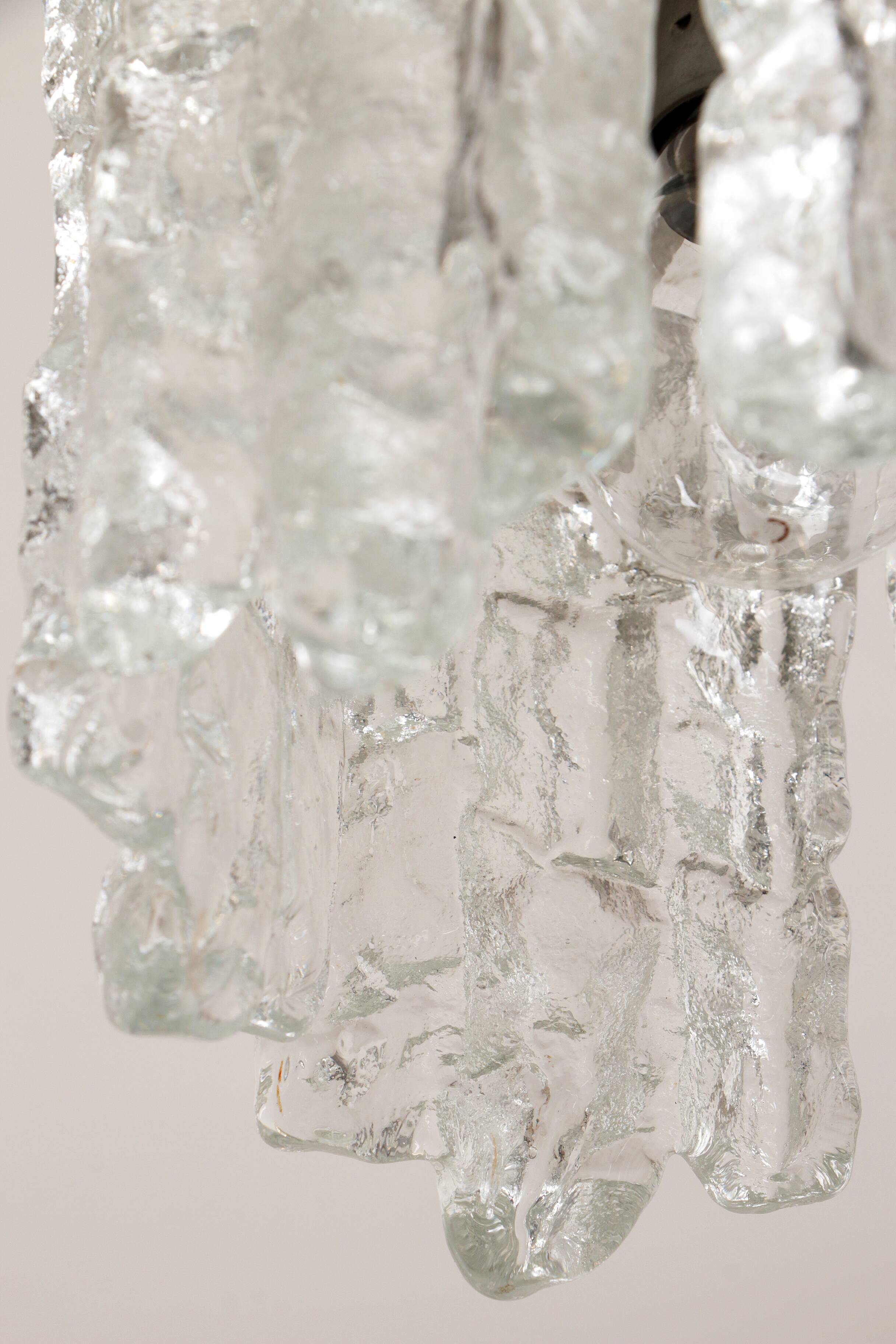 Kalmar Murano glass ceiling lamp, 1960 Austria.