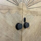 Penderie anglaise art déco en noyer des années 1930