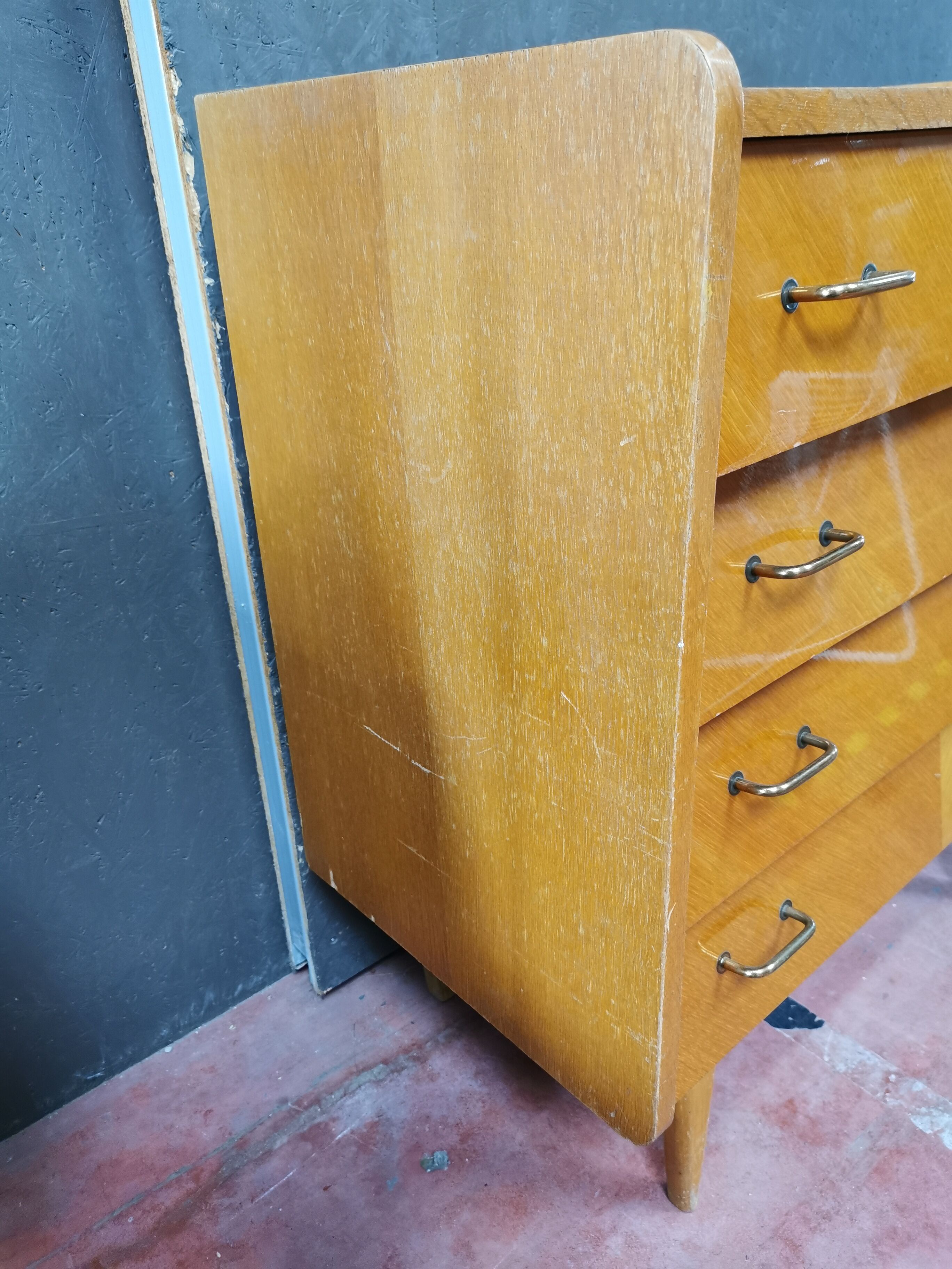 Commode vintage en chêne des années 50/60