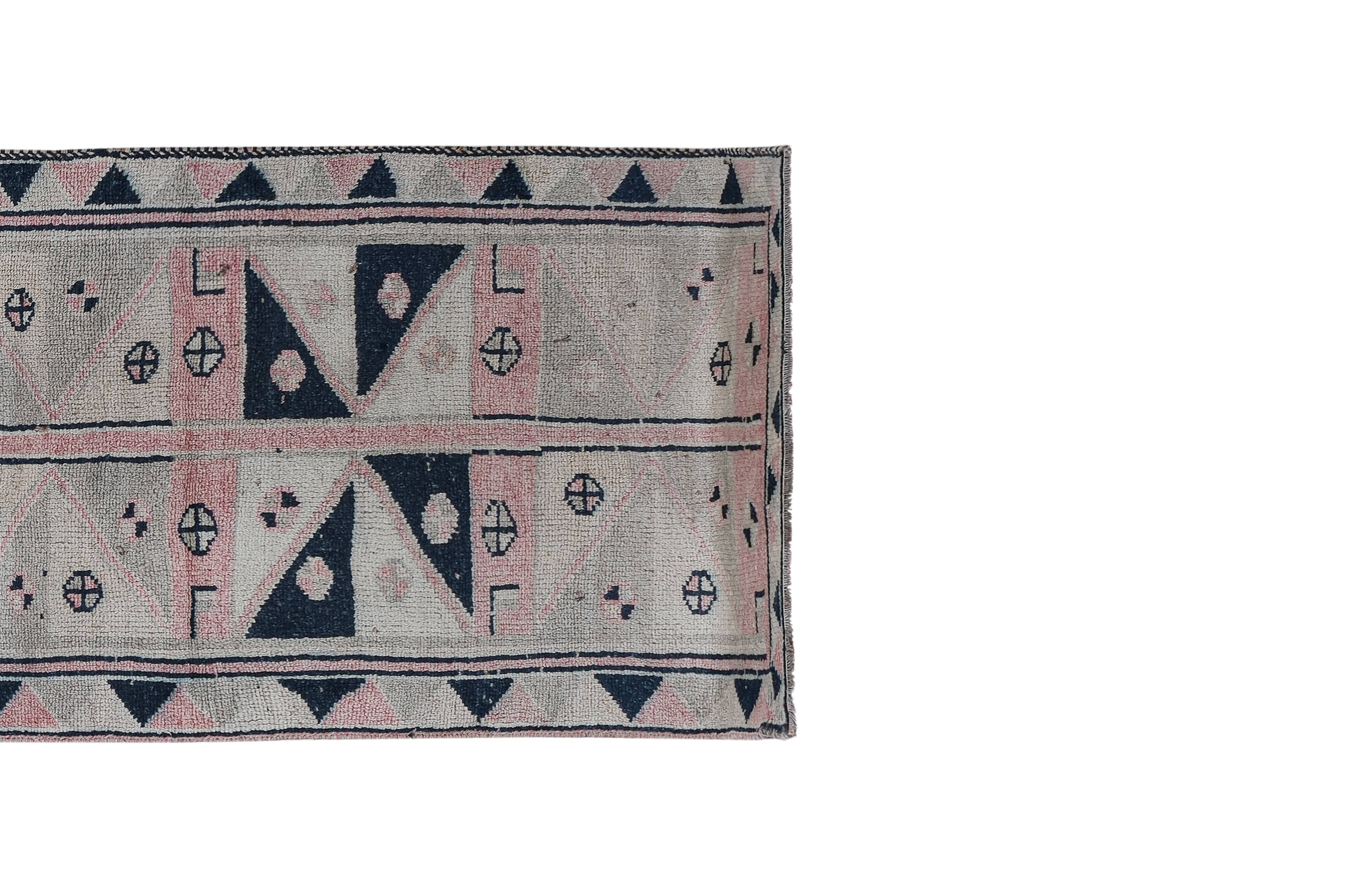 Vintage Turkish Oushak Rug Handwoven 119x330 cm