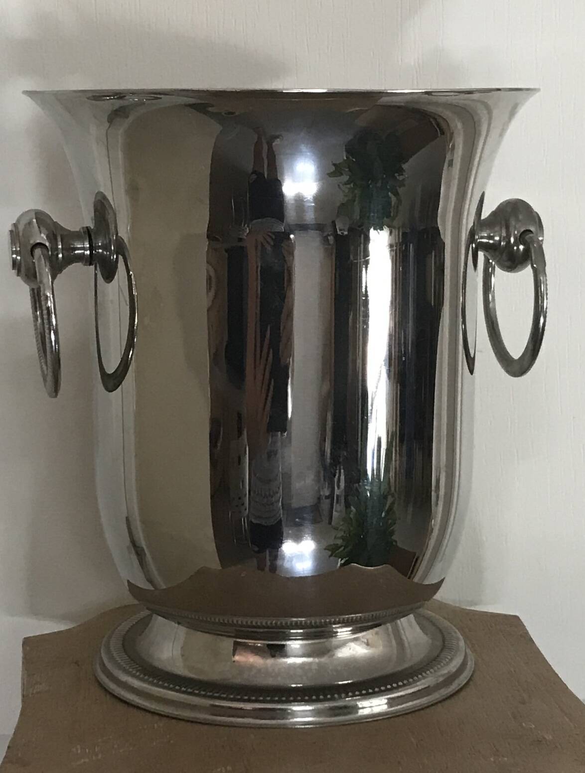 Jean COUZON champagne bucket and ice bucket set on pedestal