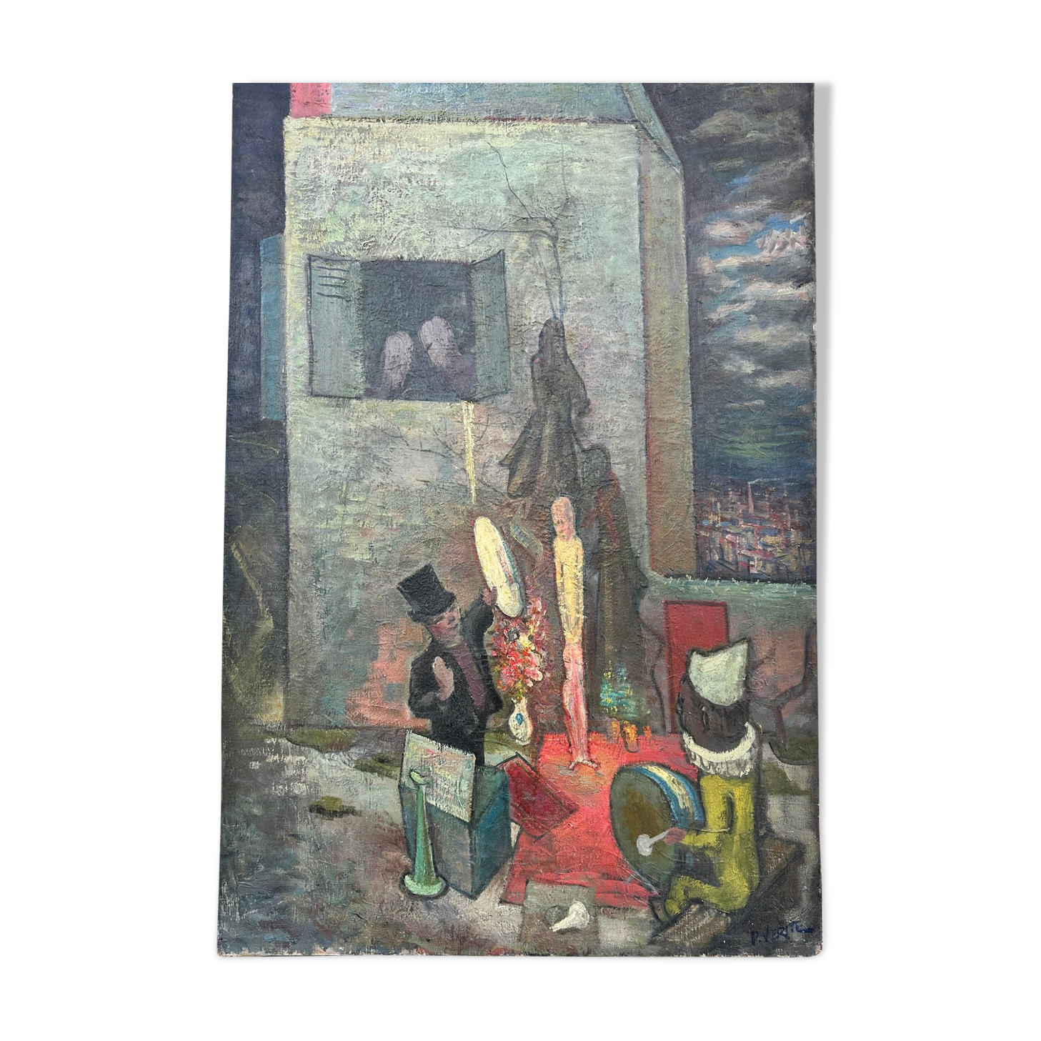 The Parade by Pierre Vérité, oil on canvas