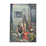 The Parade by Pierre Vérité, oil on canvas