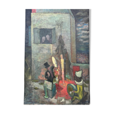 The Parade by Pierre Vérité, oil on canvas