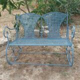Large wrought iron rocking chair