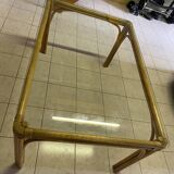 Bamboo and glass table
