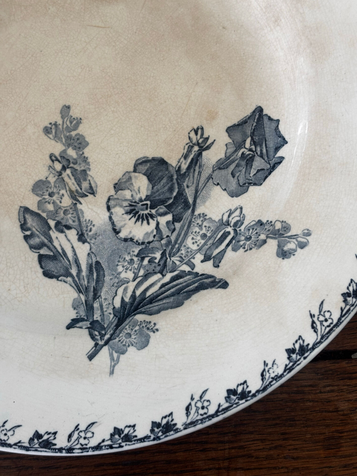Antique plate from Sarreguemines Stella